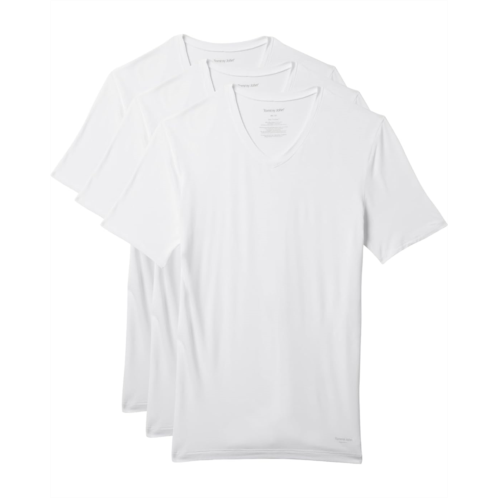 Mens Tommy John Second Skin Modal V-Neck Stay Tucked Undershirt 3-Pack