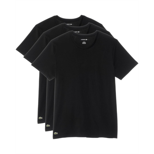 Mens Lacoste 100% Cotton Regular Fit Crew-Neck T-Shirt 3-Pack