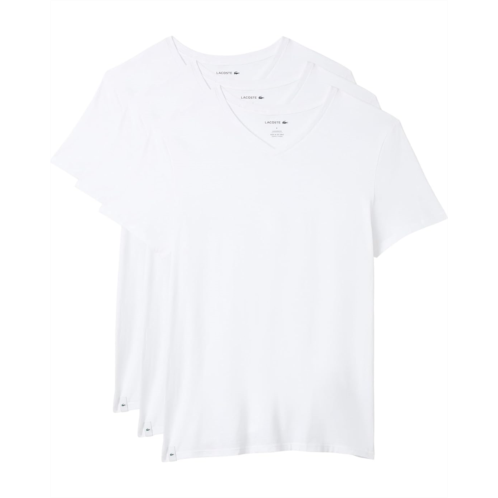 Mens Lacoste 3-Pack V-Neck Regular Fit Essential T-Shirt