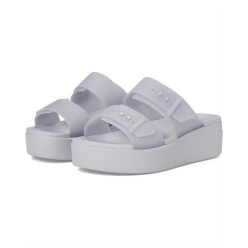 Womens Crocs Brooklyn Buckle Low Wedge