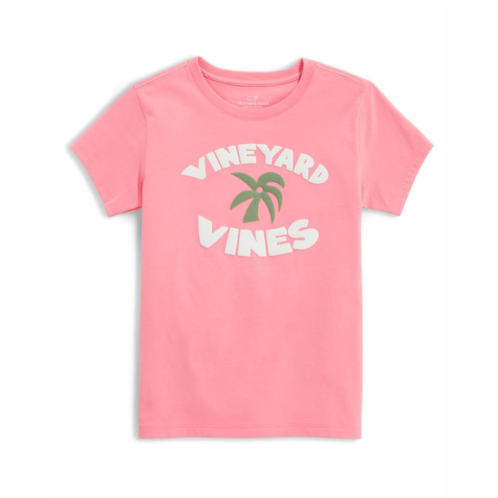 Vineyard Vines Kids Girls Vv Palm Tree Short Sleeves Tee (Little Kid)