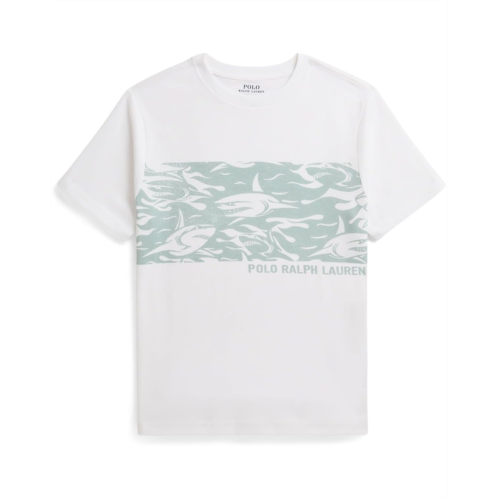 Boys Polo Ralph Lauren Kids Shark-Print Cotton Jersey Tee (Big Kid)