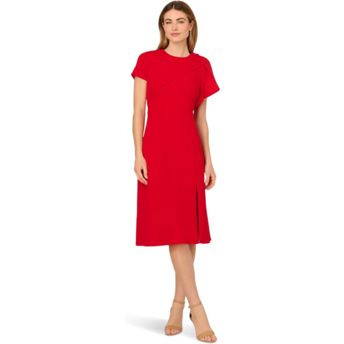 Womens Adrianna Papell Ruffle Bodice Midi Dress