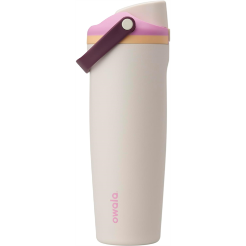 Owala FreeSip Sway Insulated Stainless Steel Water Bottle with Two-Way Spout Built-In Straw and Bucket Handle Made for Travel School and Sports 30oz BPA Free Leak Proof Day