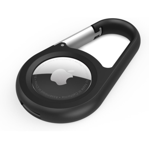 Belkin Apple AirTag Secure Holder with Carabiner - Durable Scratch Resistant Case with Open Face & Raised Edges - Protective AirTag Keychain Accessory For Keys Pets Luggage & Mor
