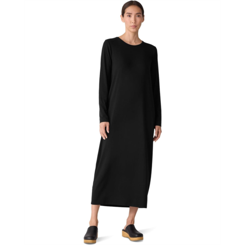 Eileen Fisher Stretch Jersey Knit Full Length Oval Dress