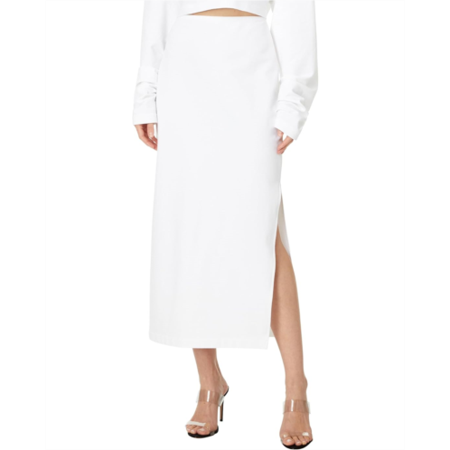 Norma Kamali Side Slit Midcalf Skirt