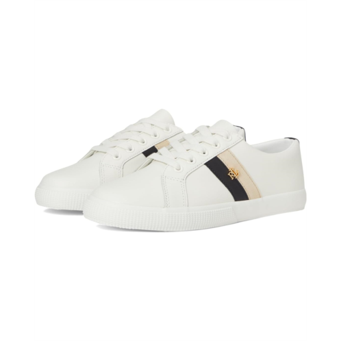 POLO Ralph Lauren Womens Lauren Ralph Lauren Janson II Color-Blocked Leather Sneakers