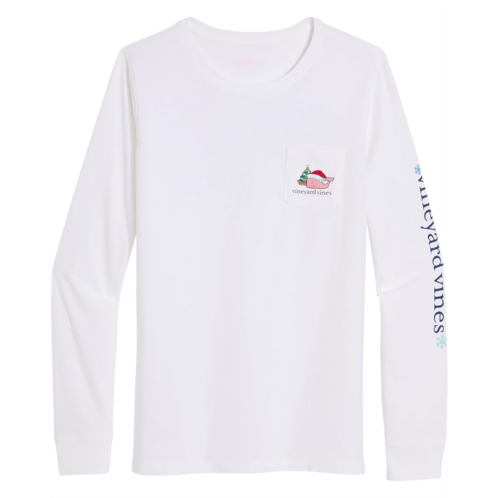 Vineyard Vines Santa Whale Icon Whale Fill Long-sleeve Pocket Tee
