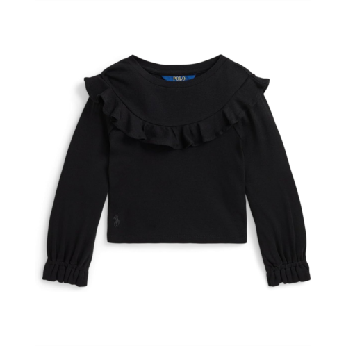 Girls Polo Ralph Lauren Kids Ruffled Cotton-Modal Top (Toddler/Little Kid)