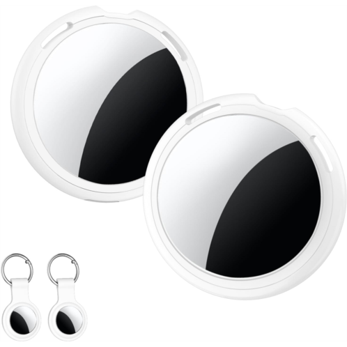 2 Pack Tracker Tags [Apple MFi Certified] Pair with Apple Find My (iOS Only) Bluetooth Air Smart Tags Key Finder Item Locator Waterproof Finder Worldwide Tracking for Pets Wallet B