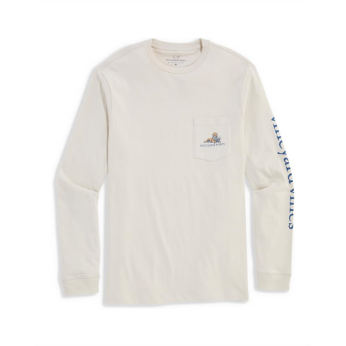 Vineyard Vines Camo Cooler Dog Long Sleeve Tee