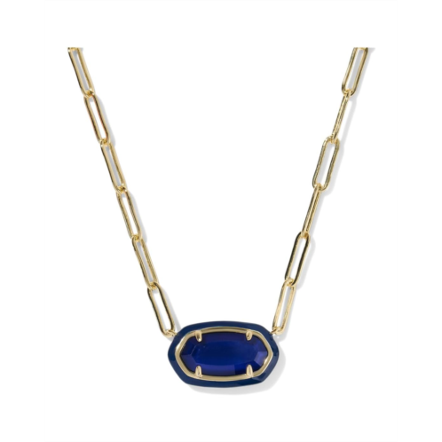 Kendra Scott Elisa Enamel Frame Paperclip Necklace