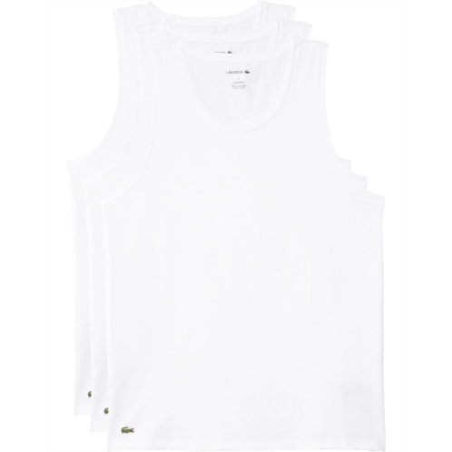 Mens Lacoste 100% Cotton Slim Fit Tank Top 3-pack