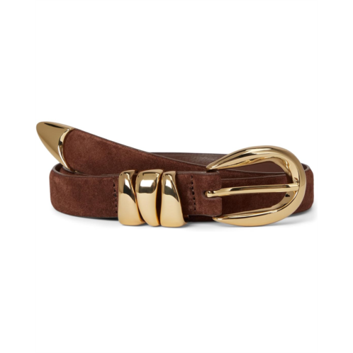 Madewell Triple Metal Keeper Belt in Suede