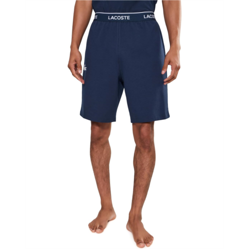 Mens Lacoste Straight Fit Fleece Pajama Shorts