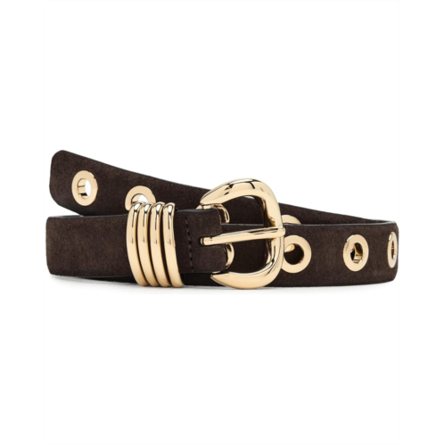 Madewell Metal Eyelet Belt in Suede