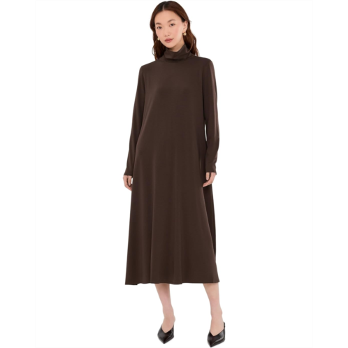 Womens Eileen Fisher Stretch Jersey Knit Turtleneck Dress
