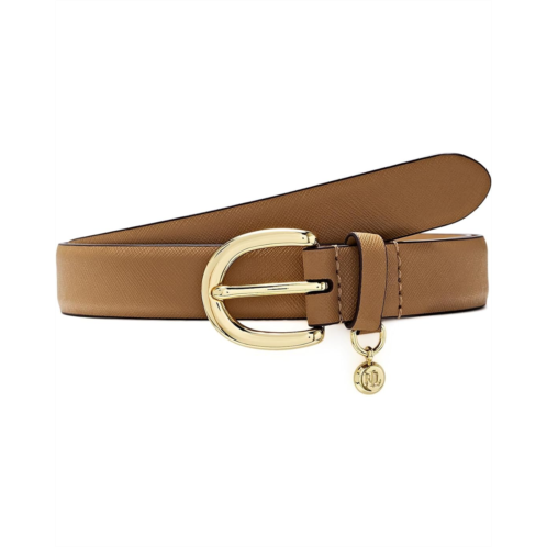 POLO Ralph Lauren Lauren Ralph Lauren Charm Crosshatch Leather Belt