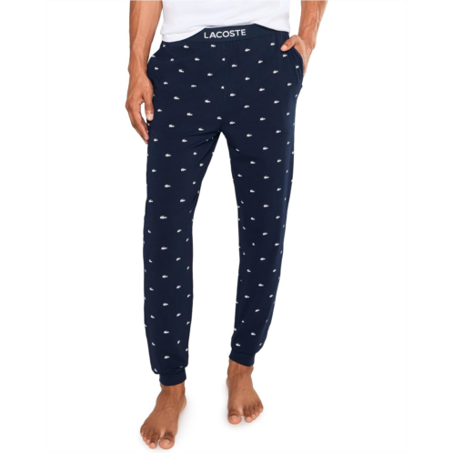 Mens Lacoste Printed Cotton Pajama Bottoms