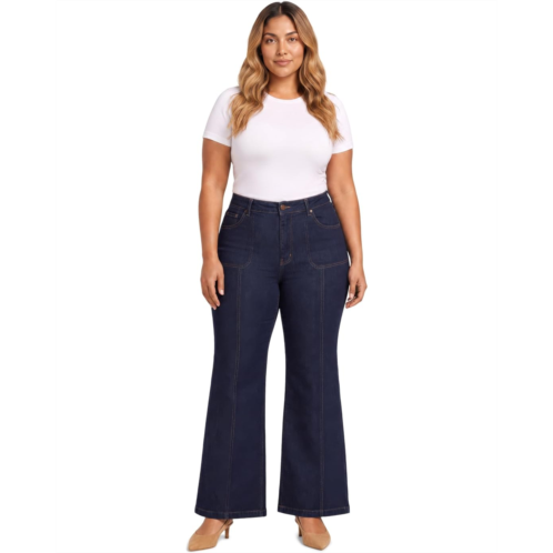 Womens NYDJ Plus Size Mia Palazzo Utility Jeans