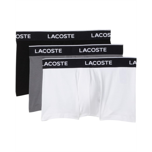 Mens Lacoste Cotton Stretch Essentials Trunks 3-pack