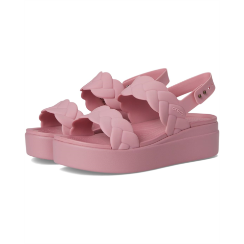 Womens Crocs Brooklyn Woven Low Wedge Sandals