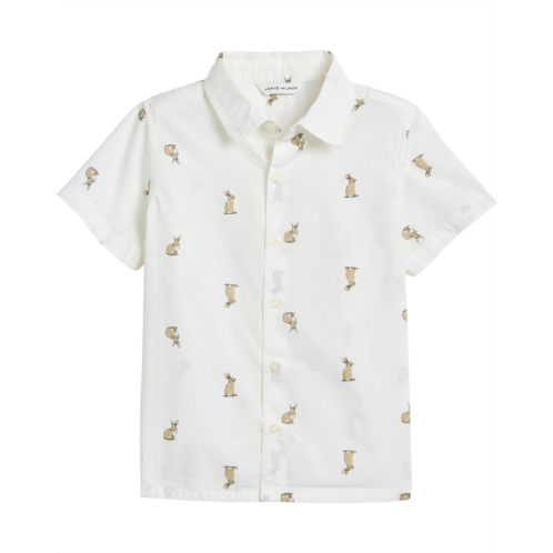 Janie and Jack Bunny Print Button Down Shirt (Toddler/Little Kid/Big Kid)