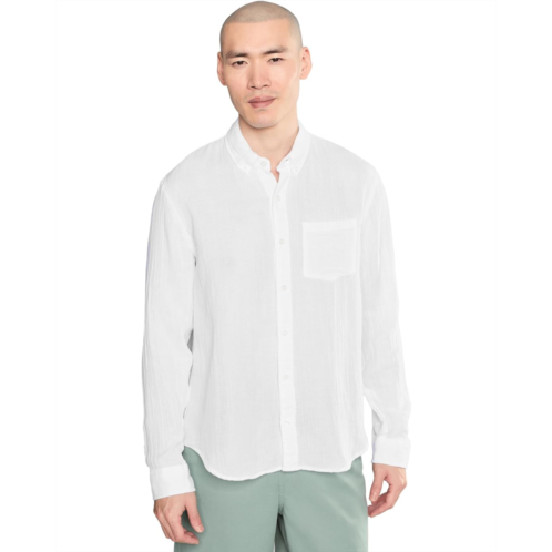 L.L.Bean Mens LLBean Cloud Gauze Shirt Long Sleeve Slightly Fitted Regular