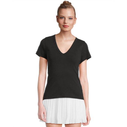 Womens Lilla P Short Sleeve V-Neck