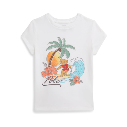 Girls Polo Ralph Lauren Kids Polo Bear Cotton Jersey Tee (Toddler/Little Kid)