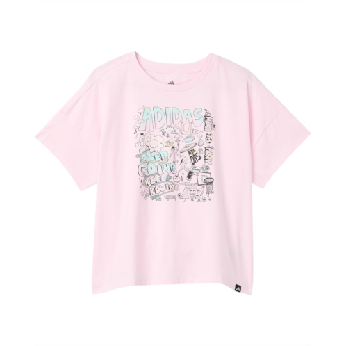 adidas Kids Drop Shoulder Tee (Big Kid)