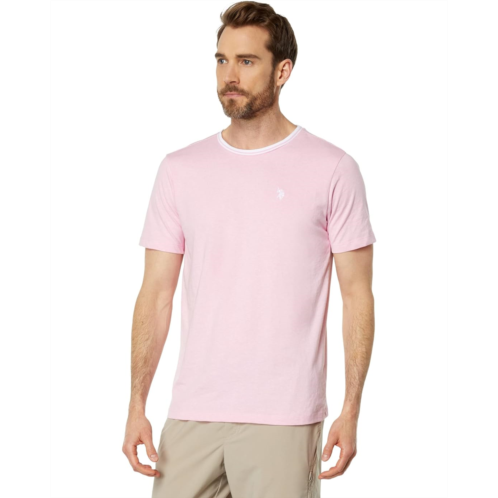 U.S. POLO ASSN. Short Sleeve Crew Neck Yarn-Dye Collar Tipped Jersey Tee