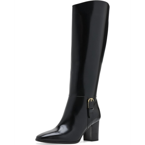 POLO Ralph Lauren Womens Lauren Ralph Lauren Raelynn Glazed Leather Tall Boot Heels