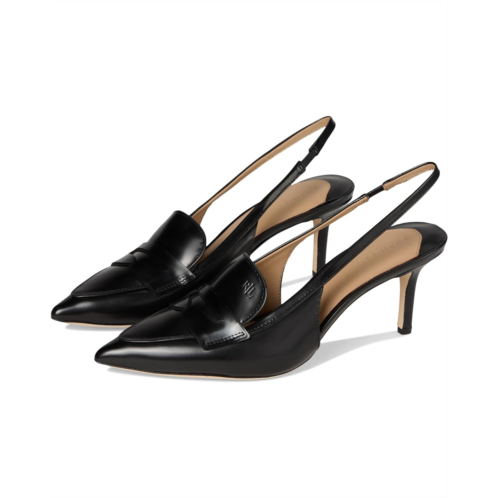 POLO Ralph Lauren Womens Lauren Ralph Lauren Khloe Leather Slingback Loafers Pumps