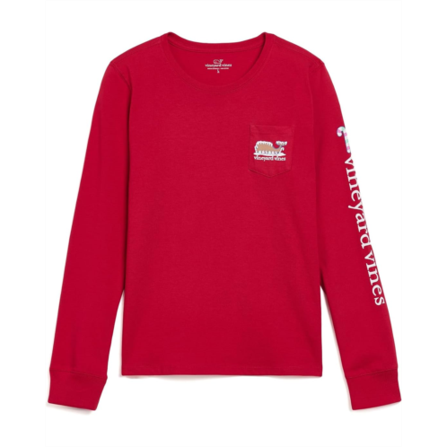 Boys Vineyard Vines Kids Long Sleeve Pocket Tee (Toddler/Little Kid/Big Kid)