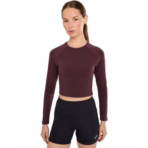 Womens Brooks Luxe Crop Long Sleeve