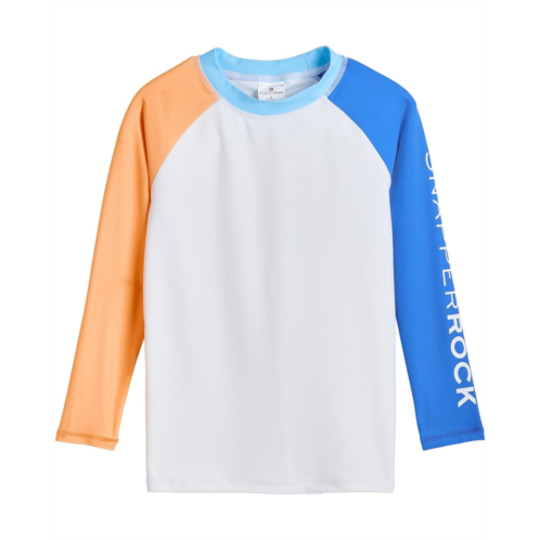 Boys Snapper Rock Kids Blue Papaya Long Sleeve Rash Top (Toddler/Little Kid/Big Kid)