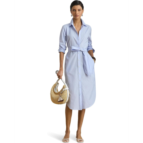 POLO Ralph Lauren Womens Lauren Ralph Lauren End-On-End Cotton Shirtdress