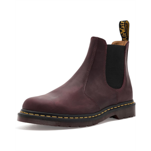 Dr. Martens Unisex Dr Martens 2976 Yellow Stitch Smooth Leather Chelsea Boots