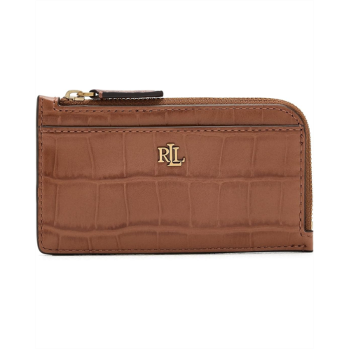 POLO Ralph Lauren Lauren Ralph Lauren Croc-Embossed Leather L-Zip Card Case