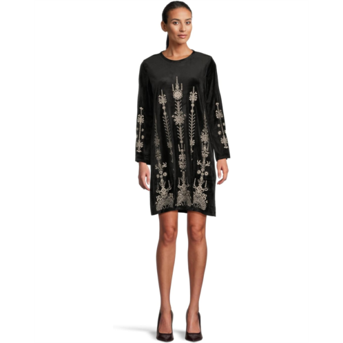 Womens Johnny Was Bounce Velour Kimono Sleeve Dress - Marik