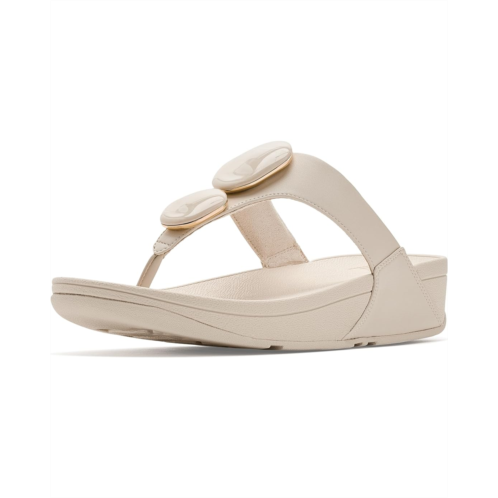 FitFlop Lulu Marbled-Stone Toe-Post Sandals