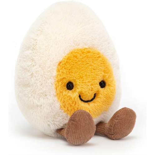 Jellycat Amuseables Boiled Egg Happy Stuffed Toy Small 5.5 inches - Food Plush - Fun Gift Idea