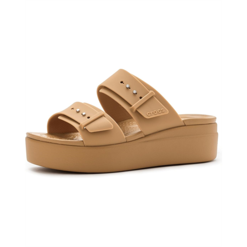 Womens Crocs Brooklyn Buckle Low Wedge