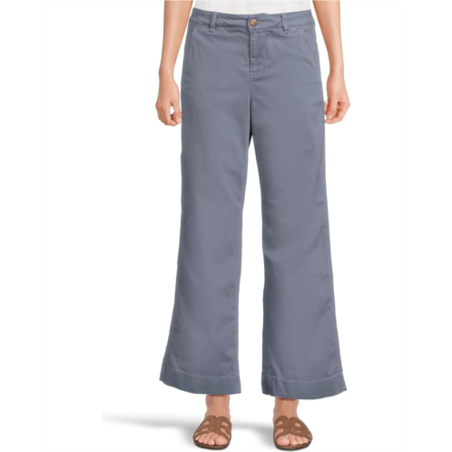 L.L.Bean Womens LLBean Comfort Stretch Chino Mid-Rise Wide-Leg Pants