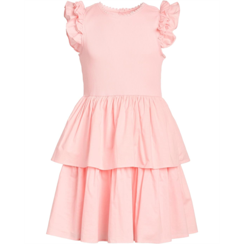 Girls Janie and Jack Mixed Media Dress (Toddler/Little Kid/Big Kid)