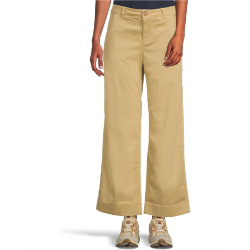 L.L.Bean Womens LLBean Comfort Stretch Chino Mid-Rise Wide-Leg Pants