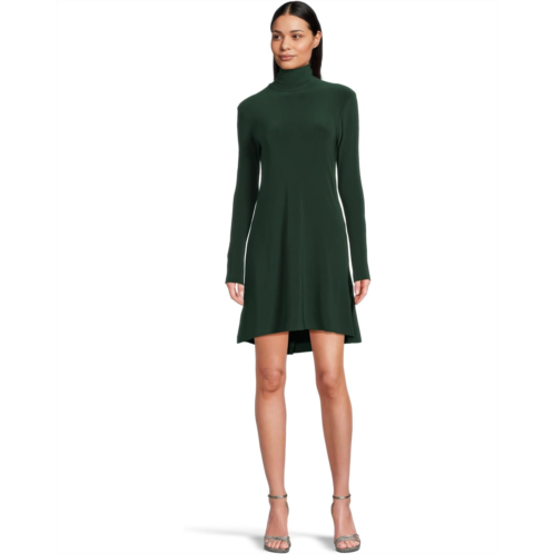 Womens Norma Kamali Long Sleeve Turtle Swing Dress