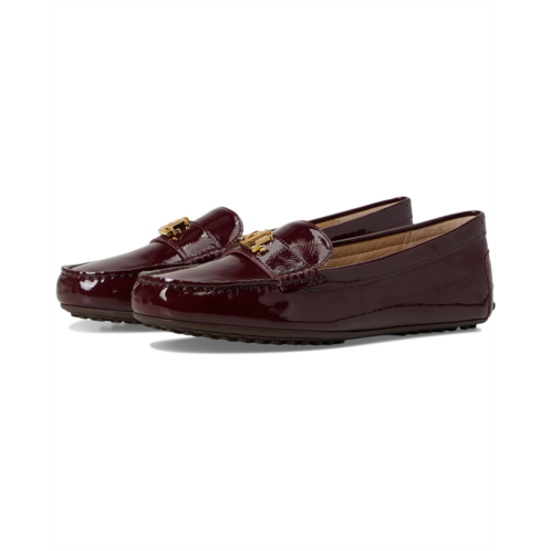POLO Ralph Lauren Womens Lauren Ralph Lauren Barnsbury Crinkle Patent Leather Drivers